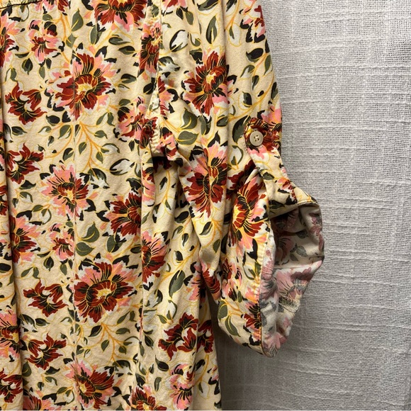 Torrid Harper Rayon Twill Pullover 3/4 Sleeve Floral Blouse - Plus Size 00 - Picture 5 of 7